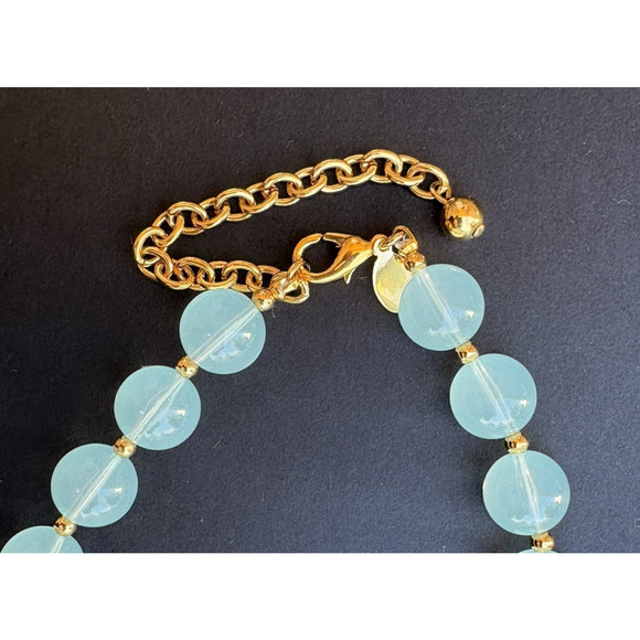 Vintage Joan Rivers Light Blue Acrylic Lucite Necklace Graduated Bead 20" - Picture 5 of 7